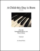 A Child This Day is Born piano sheet music cover